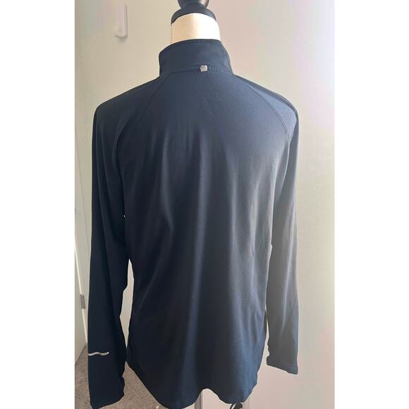Nike Black Women’s Running Dri-Fit Active Pullover Zip Long Sleeve Shirt Top XL - Picture 7 of 13